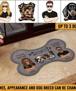 Dog Personalized Custom Shaped Doormat, Personalized Gift for Dog Lovers,  Dog Dad, Dog Mom - CD003PS11